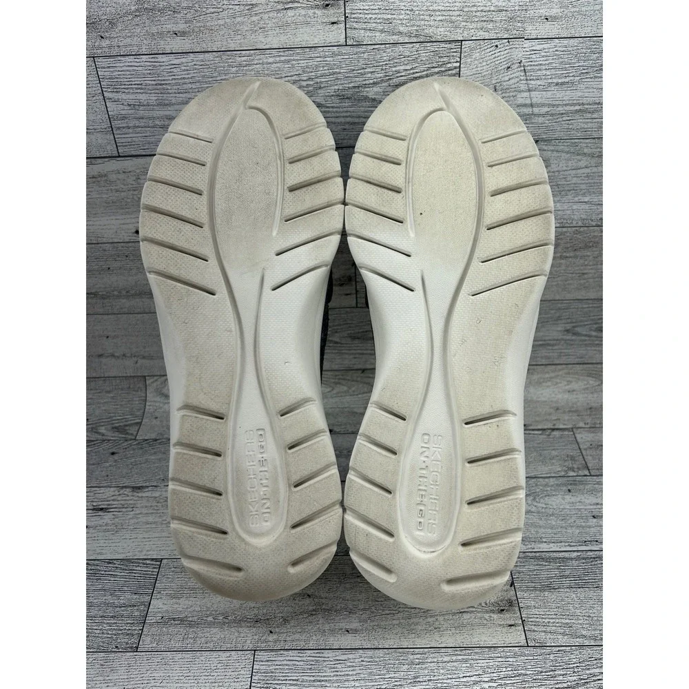 Skechers Slip-ins On-the-GO Ideal Navy Tan Boat Shoes 138215 Women Sz 7.5‎
